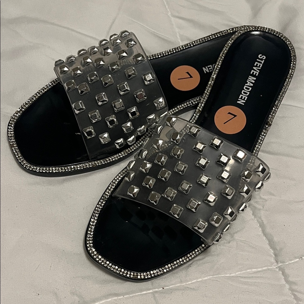 Steve Madden Silver Studded Women's Sandals